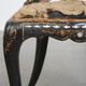 Ensemble antique de 2 chaises en nacre fabriquées en papier mâché.