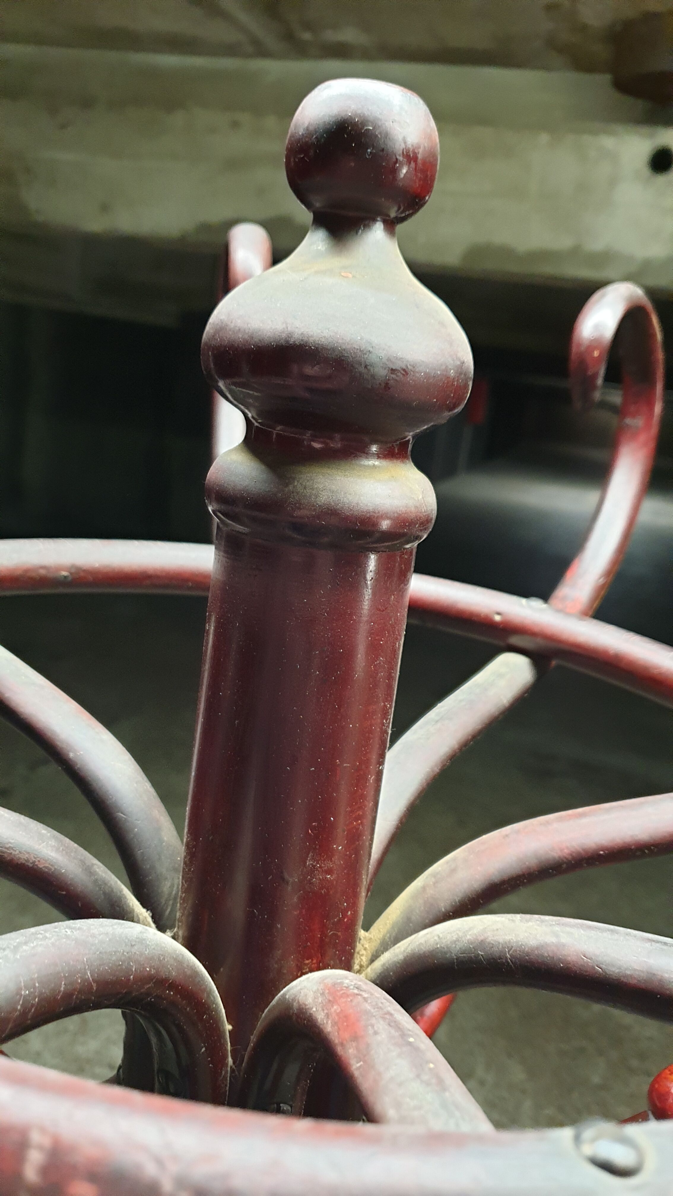 Art Nouveau curved wood coat rack