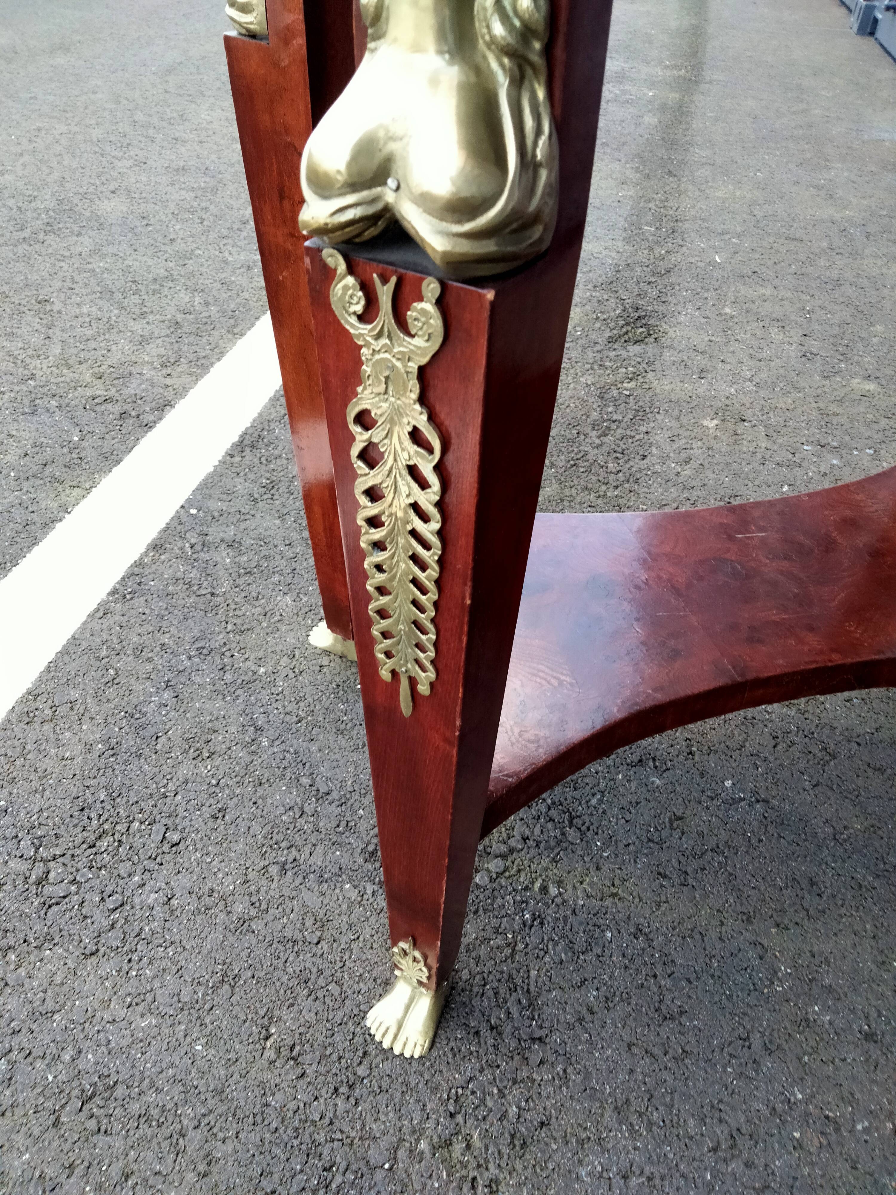 Table gueridon old decoration bronze empire