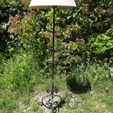 Wrought iron floor lamp with plant holder from the 50s/60s