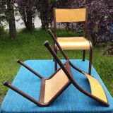 Duo chairs of school children