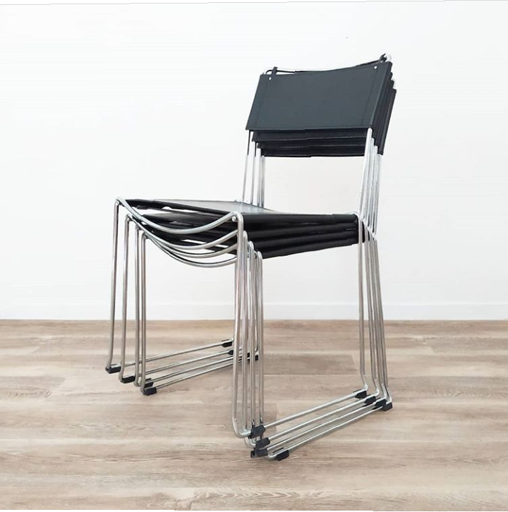 Giandomenico Belotti spaghetti chairs, set of 4