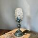 Baroque inspired ornate brass and bubble glass table