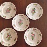 5 assiettes à cake "Réverbère fin" KG Lunéville