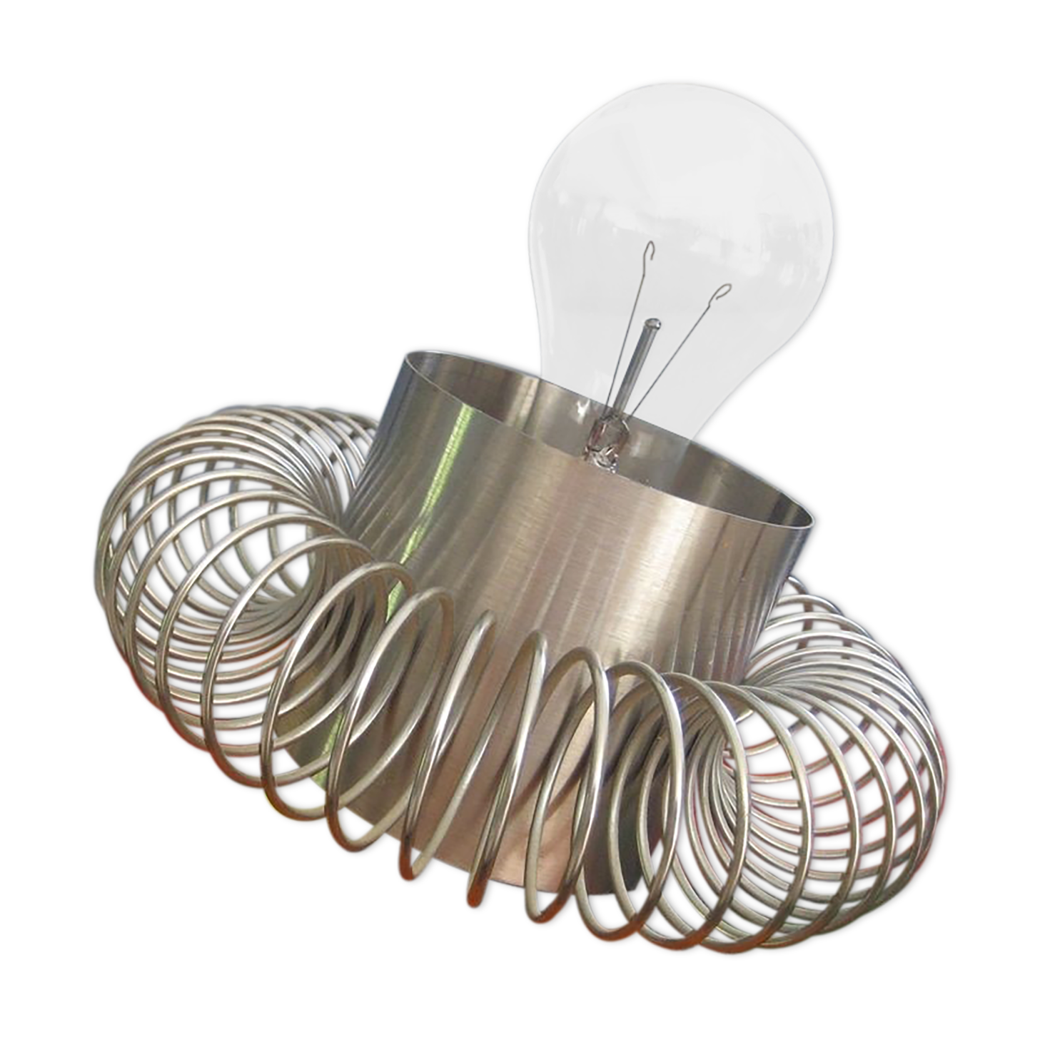 Lamp, suspension stainless springs Lazzari Vintage