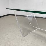 1970s plexiglass coffee table
