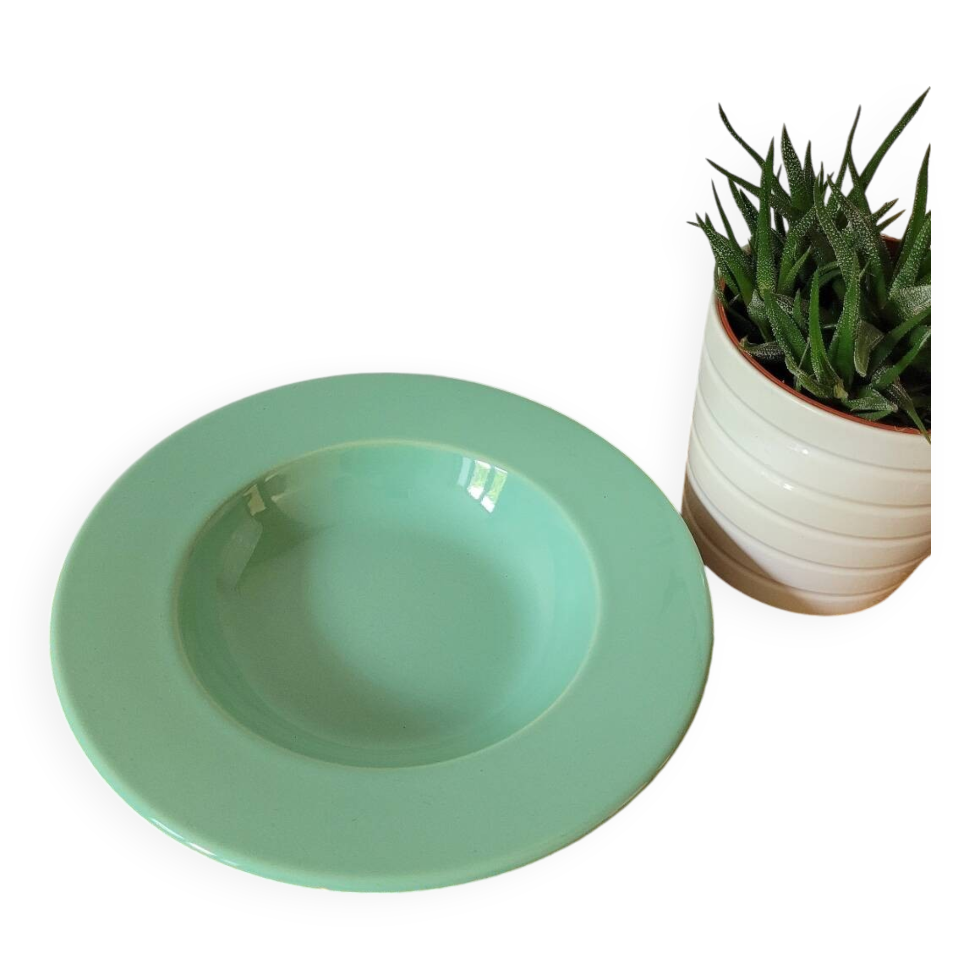 Green deep plate Moulin des Loups