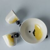 Set ensemble petit déjeuner tasses et bol design Constance Guisset