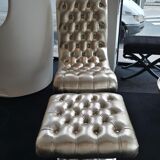 Marie's corner padded chair with matching footrest