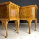 Vintage wooden bedside tables, Italy, 1950s, set of 2