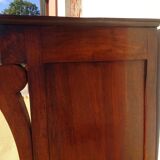 Antique solid walnut chest of drawers with scrolls