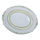 Plat ovale anglais Burleigh Ware – Crème & vert – Made in England