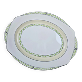 Oval English plate Burleigh Ware – Cream & green – Made in England
