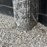 Louis XVI fireplace in gray marble Saint Anne, eighteenth century