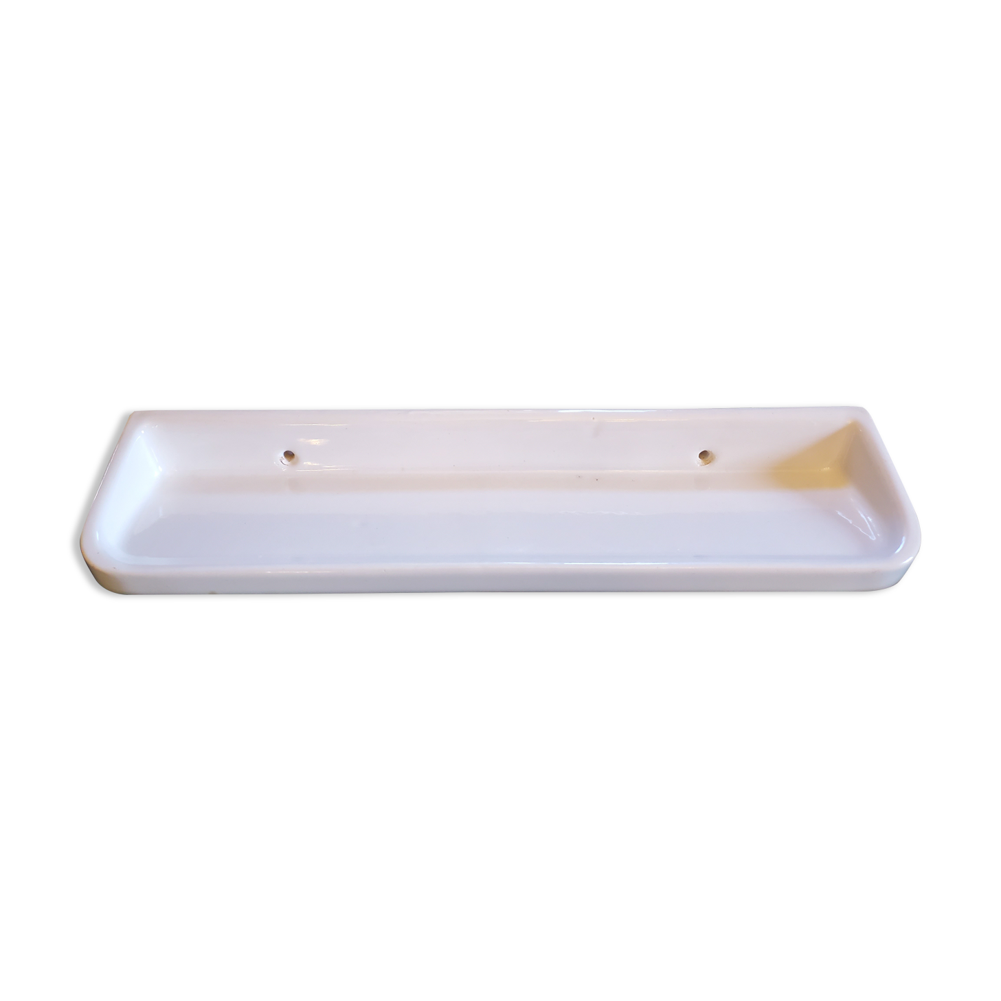 White ceramic bathroom shelf