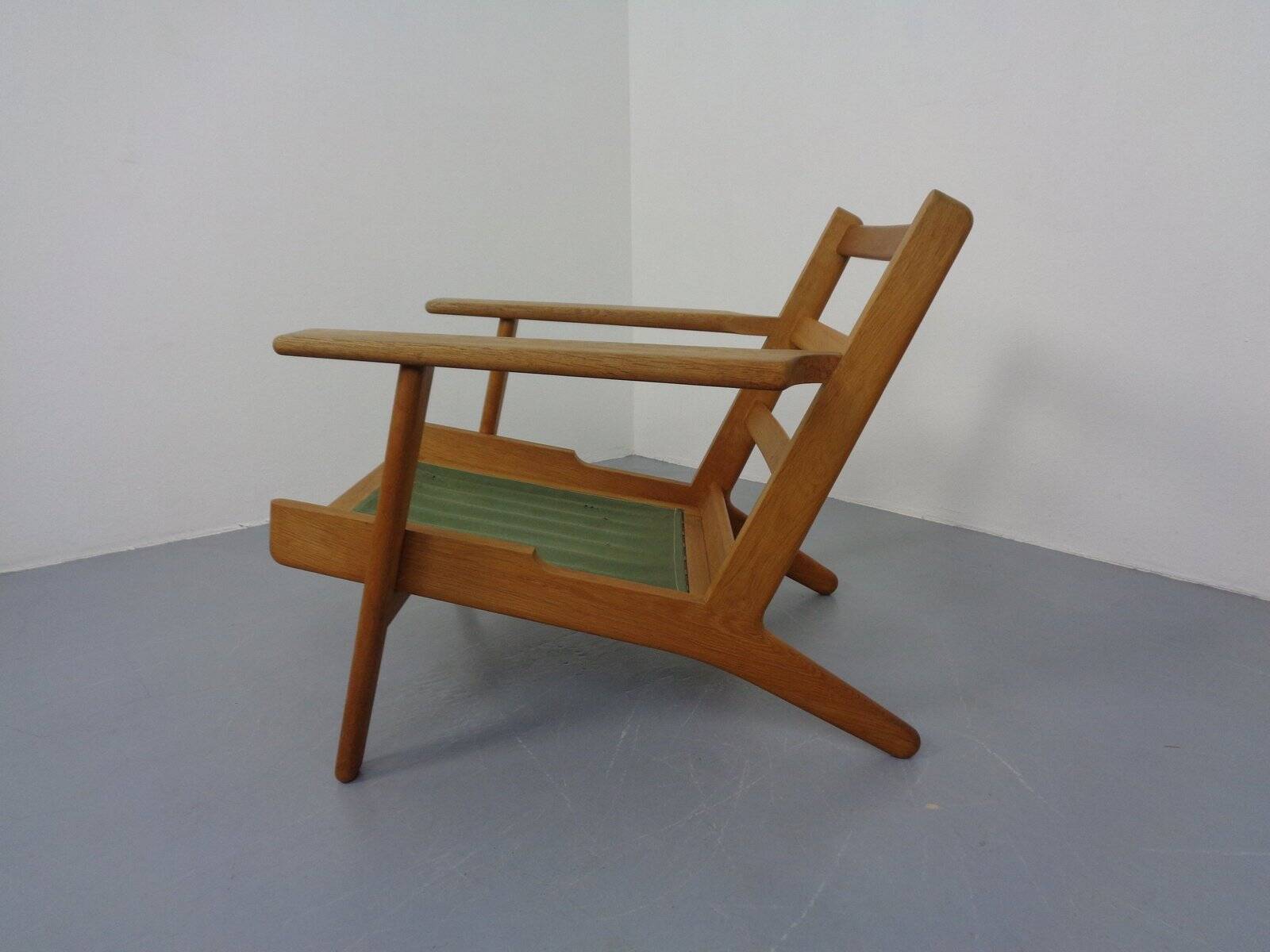 Danish GE290 Chair in Oak and Kvadrat Hallingdal by Hans J. Wegner for Getama, 1960s