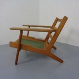 Danish GE290 Chair in Oak and Kvadrat Hallingdal by Hans J. Wegner for Getama, 1960s