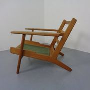 Danish GE290 Chair in Oak and Kvadrat Hallingdal by Hans J. Wegner for Getama, 1960s