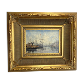 Huile sur toile signée " f.nicoli "