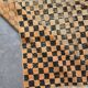 Tapis vintage à damier - 227 x 171 cm