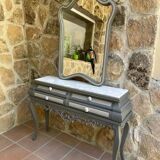 Console-miroir marbre baroque