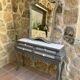 Baroque marble mirror console