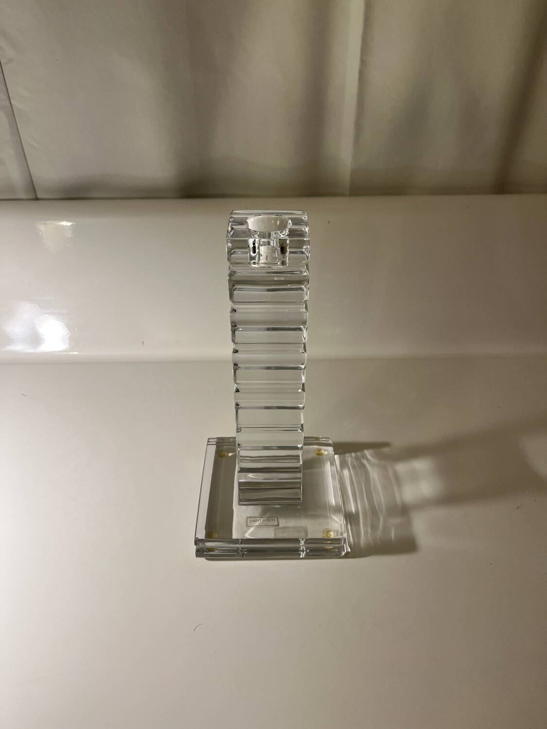Bougeoir en cristal Saint-Louis – Design Jean Sala – Superbe état
