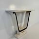 Italian Art Deco Parchment, Brass, Black Console, In the style of Borsani,