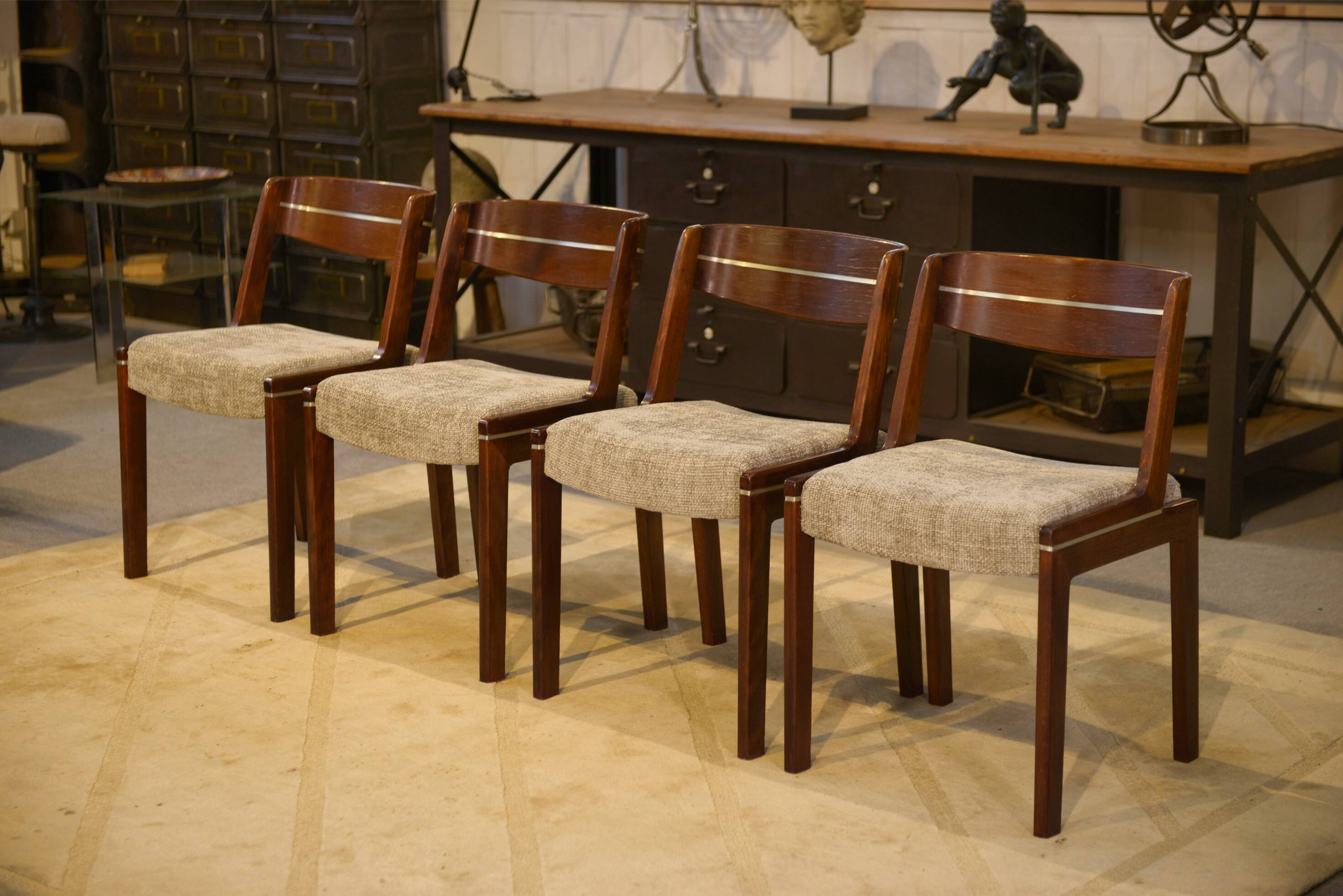Set of 4 Scandinavian chairs from the 1960s.