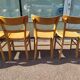 Set of 6 wooden bistro chairs 50/60s
