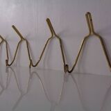 Mid-Century Brass Coat Hooks, 1950s, Set of 2
