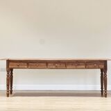 Console victorienne allongée en pin mélis méditerranéen — Fin du XIXe siècle