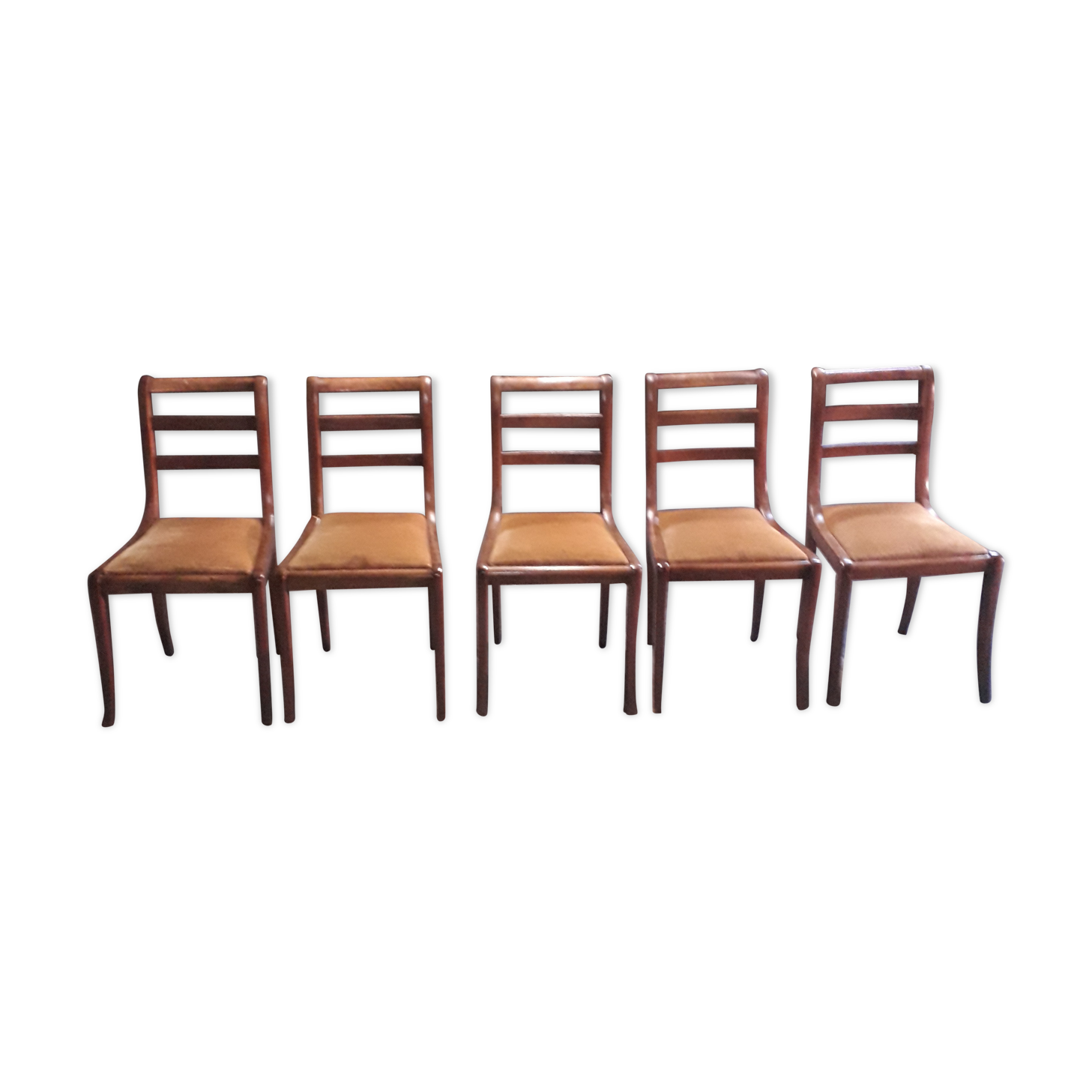 Série de 5 chaises à galette