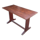 restored bistro table teak finish 1950