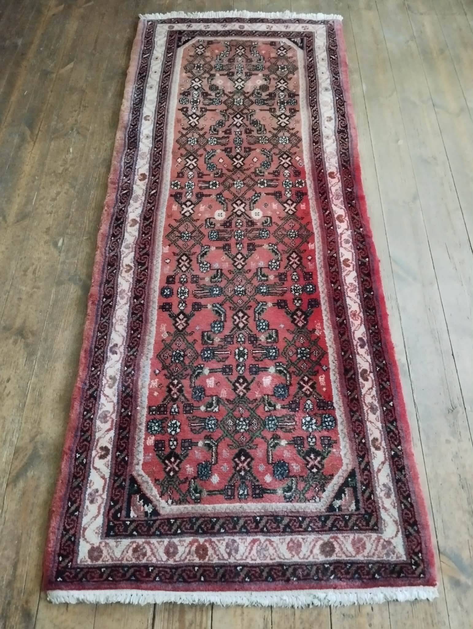 Tapis de couloir Hamadan fait main 200x79cm
