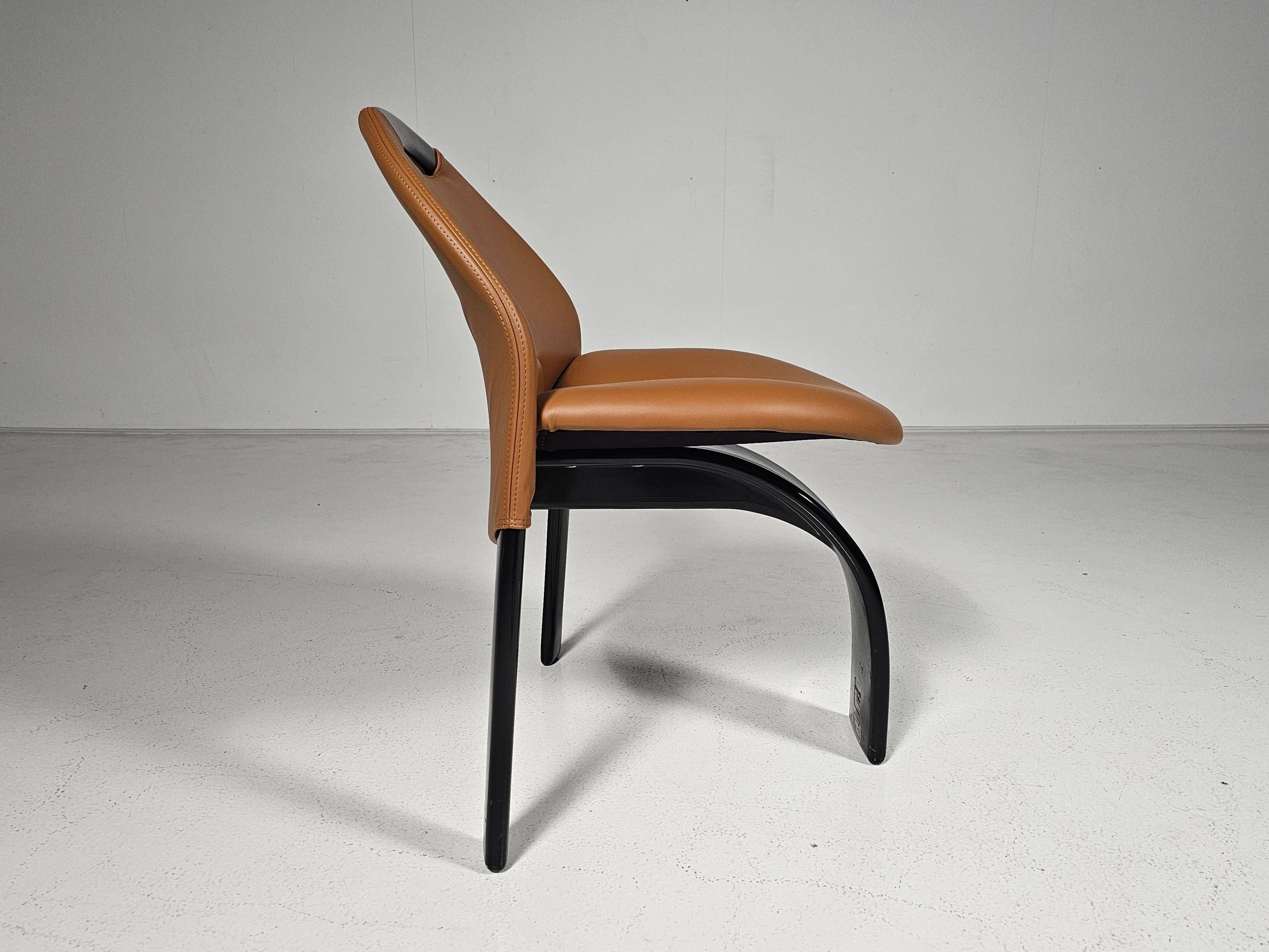 Set of 6 'Sail' dining chairs by Giovanni Offredi for Saporiti, 1973
