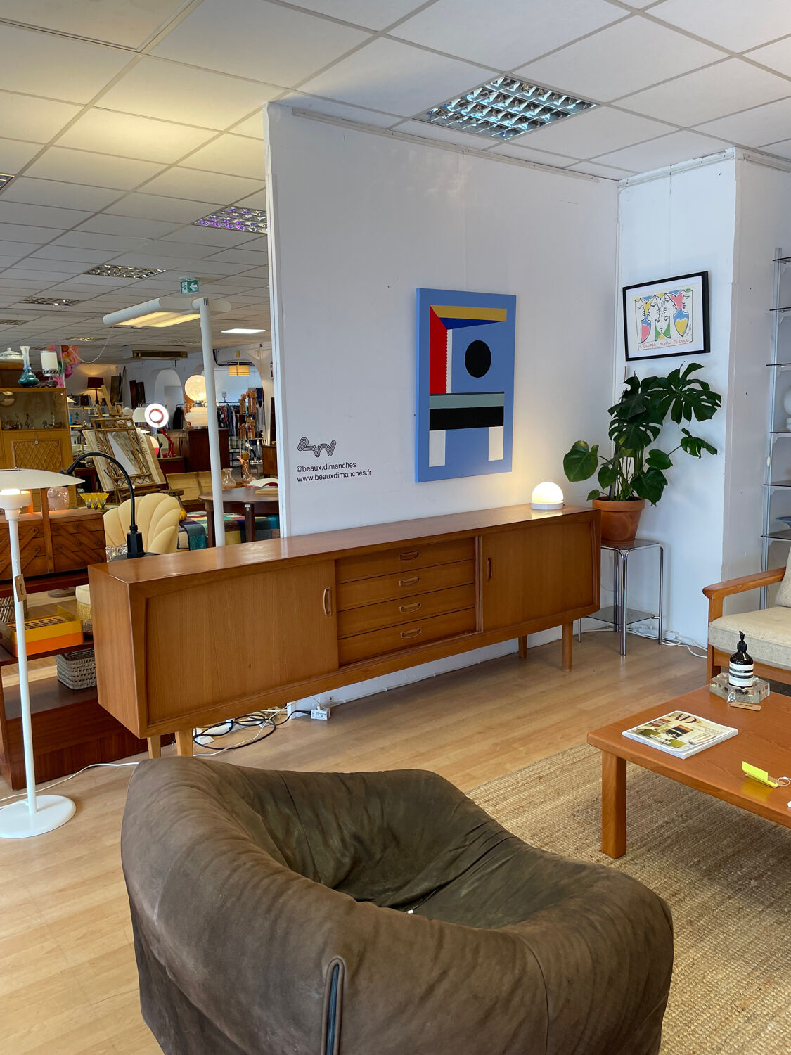 Blond teak sideboard, Germany, 60 ́s