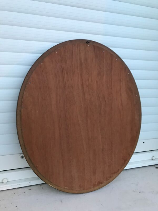 Miroir ovale bois doré 45x50cm