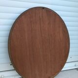 Miroir ovale bois doré 45x50cm