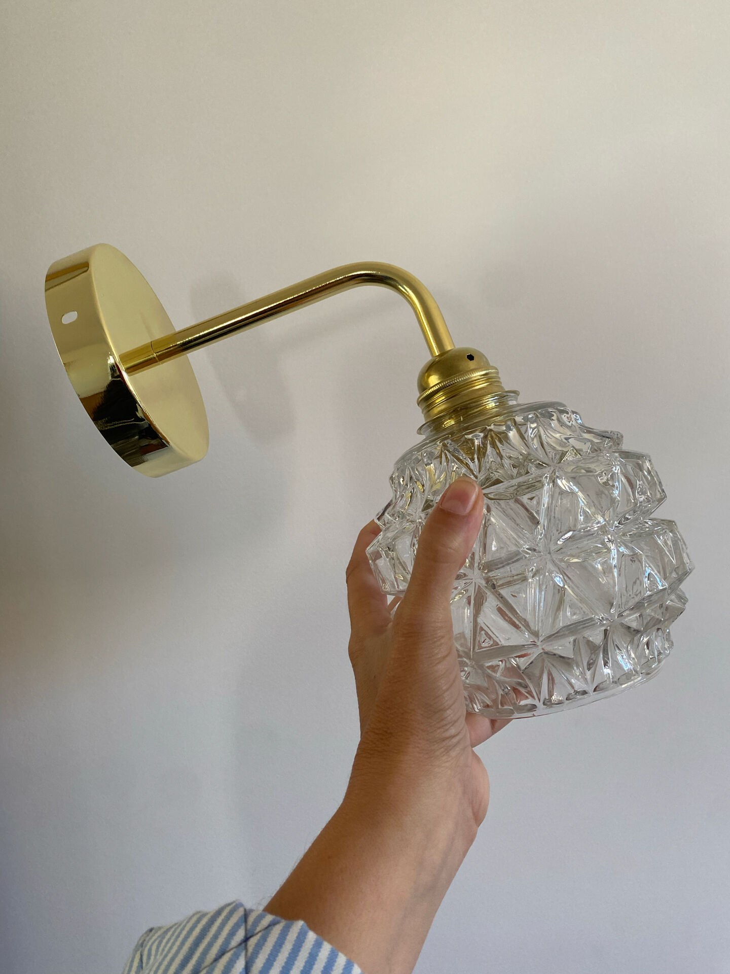 Pair of vintage globe wall sconces