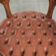 Set of 2 swivel cowhide English style chesterfield office chairs