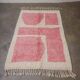 Handmade pink rug for your space, size 150 x 250 cm