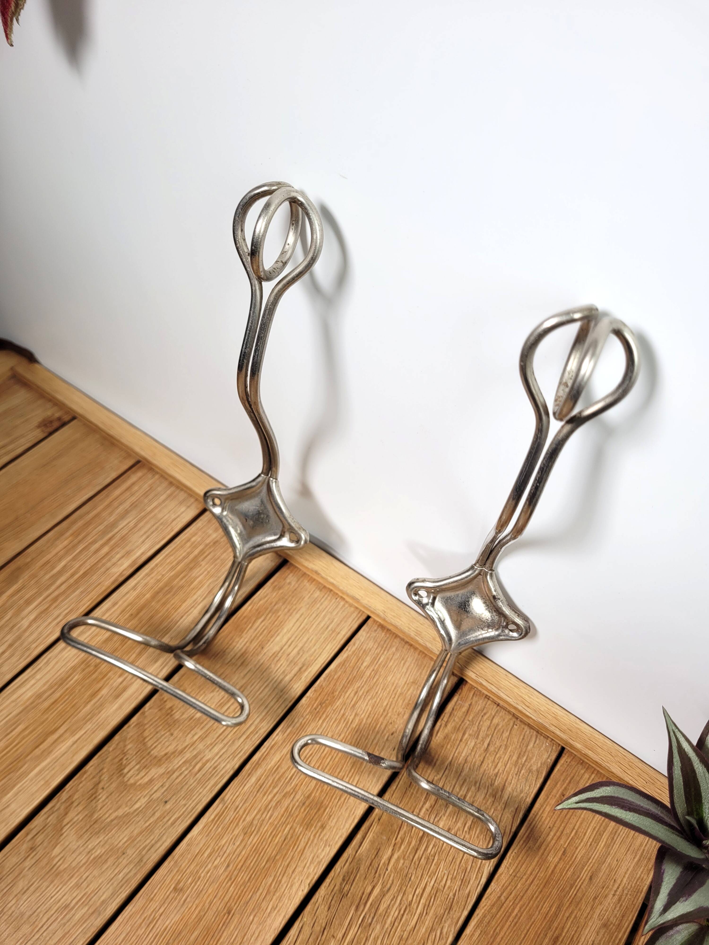 Pair of vintage wire coat hooks