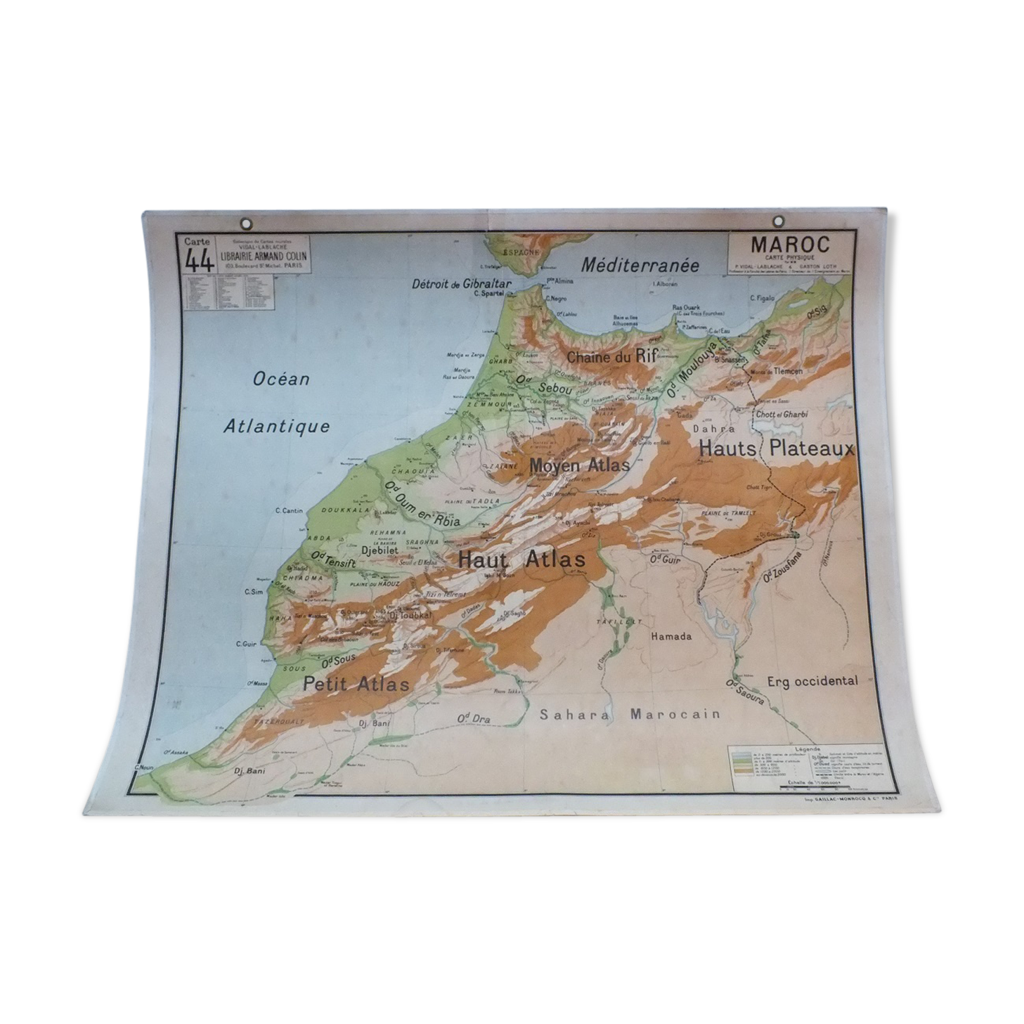 School Vidal-Lablache n ° 44 Morocco map