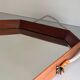 Mid-century rectangular wall mirror in teak, 1960, Italy