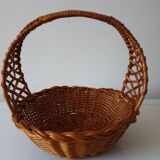 Woven wicker basket