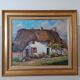 Oil painting on canvas "thatched cottage"