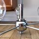 suspension design en chrome et boules en verre 5 feux Space Age années 70