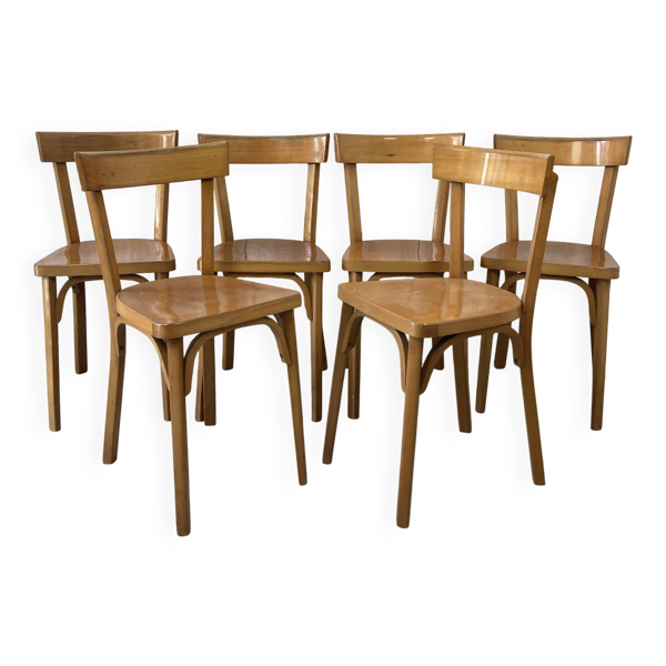 Ensemble de 6 chaises bistrot Baumann