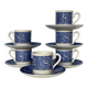 6 tasses à café en porcelaine anglaise